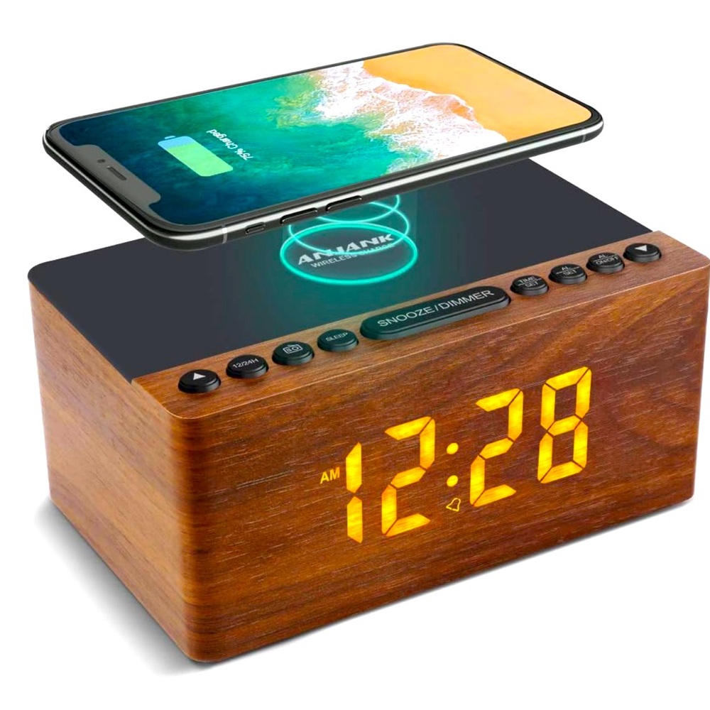 ANJANK Digital LED Alarm Clock FM Radio
